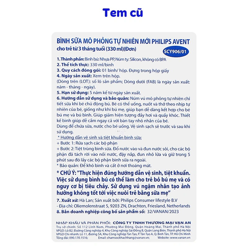 Bình sữa nhựa PP Philips Avent SCY900/01 cổ rộng 125 ml (0 - 1 tháng) 25